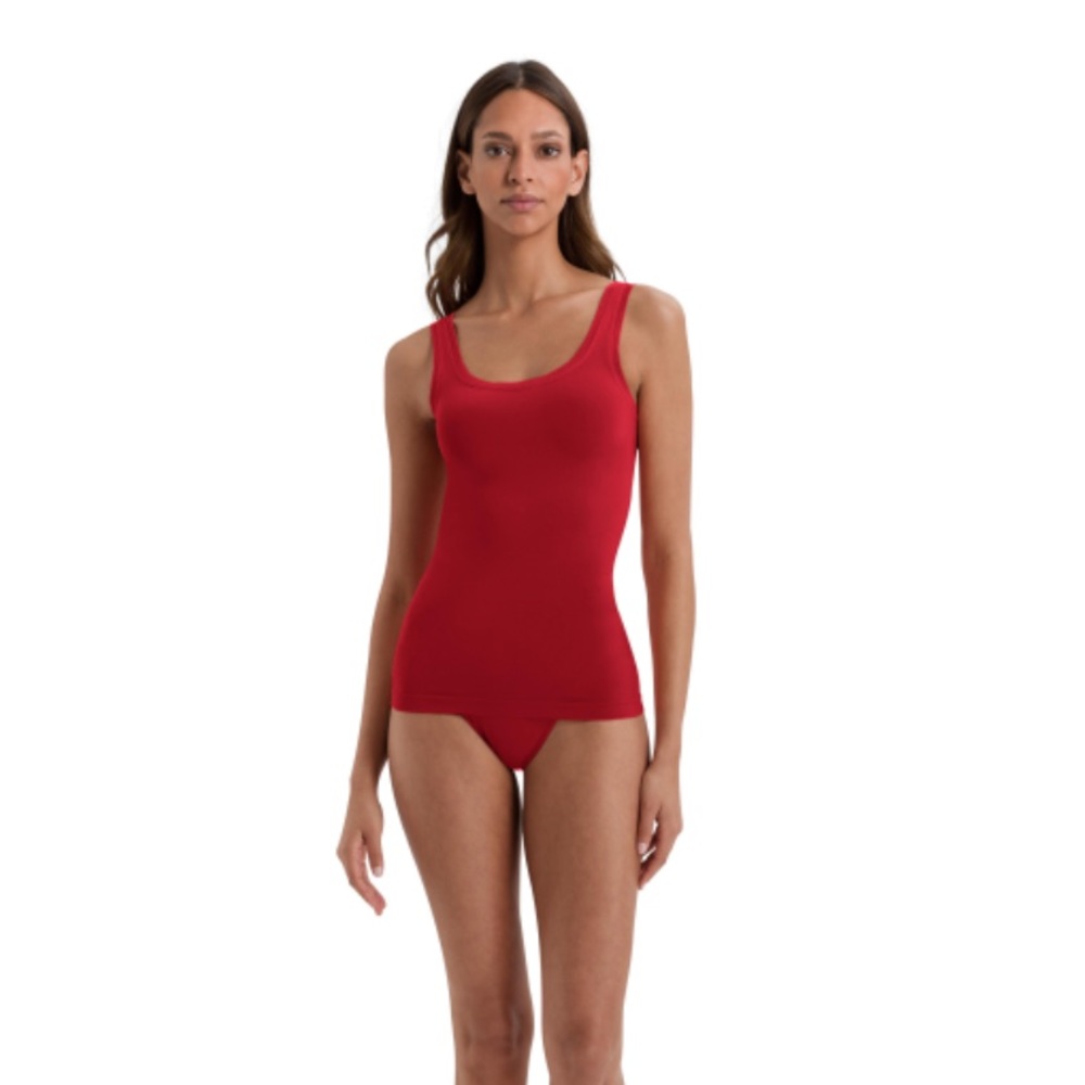 HANRO | Touch Feeling Tank Top | Blood Orange | Small